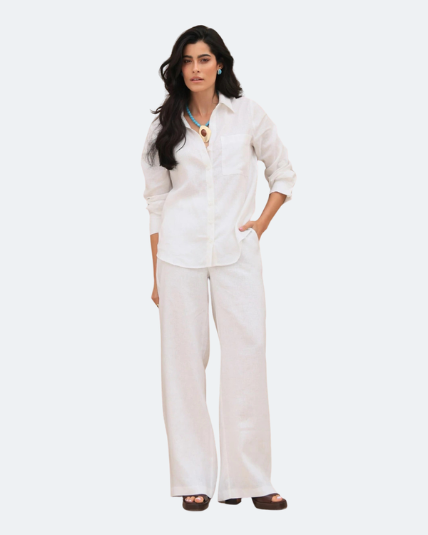 Conjunto Santorine Resort Linho Branco